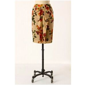 Anthropologie Eva Franco Vintage Retro Pinup Lincolnshire Floral Pencil Skirt 8